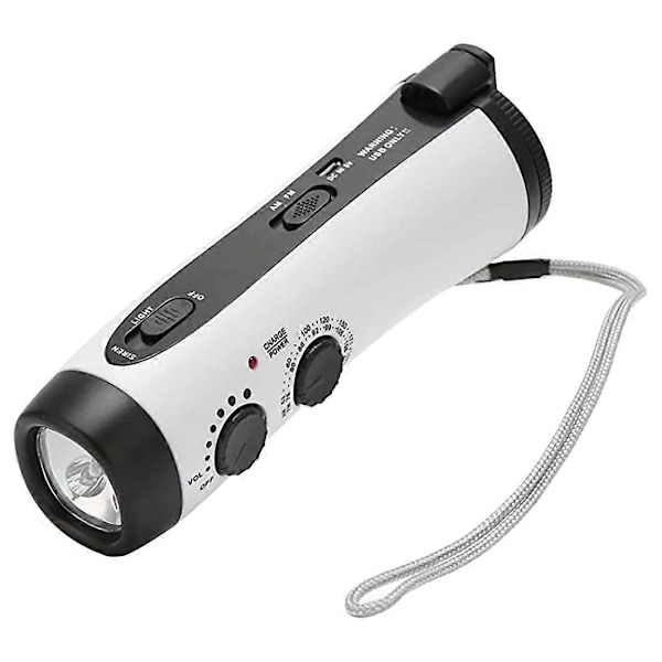 D300 Hand Crank Generator Radio Multifunctional Portable Emergency Power Supply 5 LED Flashlight AM