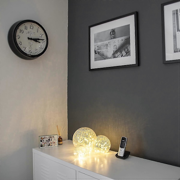 Lights4fun Set med 3 LED-glaskulor Batteridriven Yalo