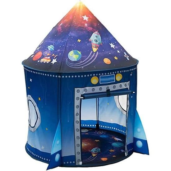 Børnelegetelt Astronaut Rumraket - Blå - Blandet - 53\" H x 40\" D