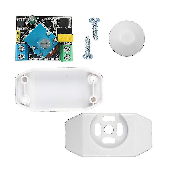 LED-dimmer, 3-100 Watt Rotasjonsdimmer for Dimming av LED-lys, På/Av, 220-240V, Trailing Edge Dimmer, CE-sertifisert, Transformer med Halogenlamper, Hvit, Uten N