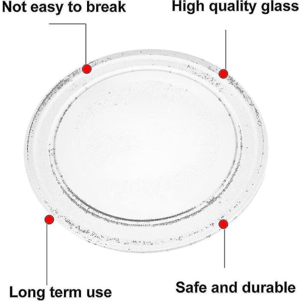 Universal mikrobølgepladespiller glasplade med holder, 245 mm/24,5 cm/9,65 tommer