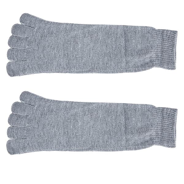 Toe Socks with Five Fingers (2 Pairs) Grey