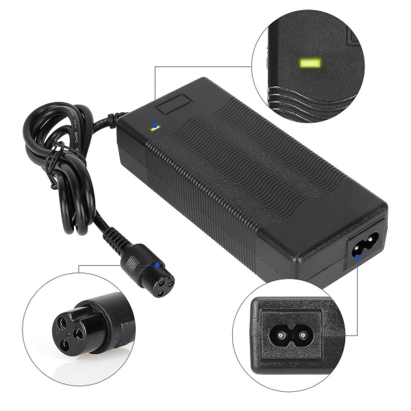 42v 2a Output 100-220v Input Scooter Oplader Batteri Adapter Strømforsyning Kompatibel Til Elektrisk Scooter