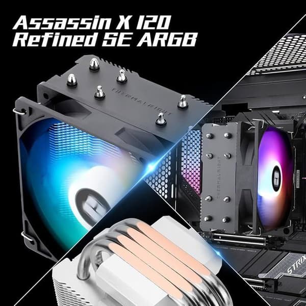 AssassinX120 SE ARGB CPU-kjøler, stillegående CPU-vifte, 4 varmerør
