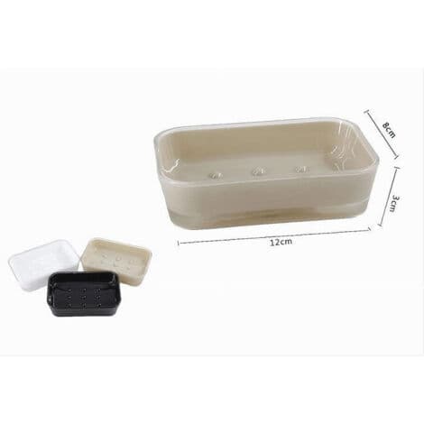 Såpekopp Såpeholder Tilbehør Baderomsinnredning Rektangulær 12x8x3 Cm 52403