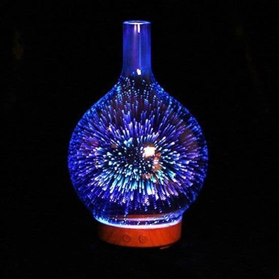 3D Eterisk Olje Diffuser, 100 ML Ultralyd Luftfukter for Frisk Aromaterapi Tåke