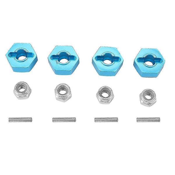 4st Metall 12MM Hjul Hex Adapter för Tamiya TT01 TT-01 TT02 XV01 TB-04 WT-01N 1/10 RC Bil Uppgradering
