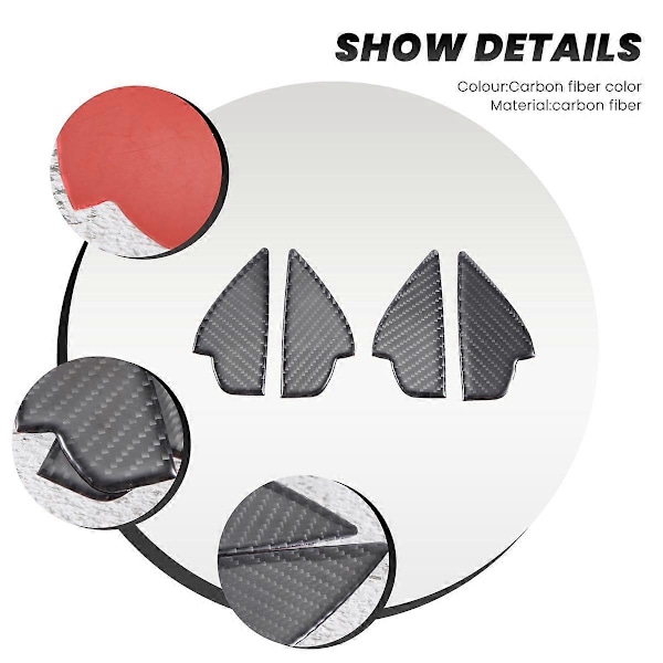 Karbonfiber Innvendig Dørhåndtak Skål Panel Deksel Trim for Mazda 2 3 6 Demio CX-3 CX-5 CX-7 CX-9 MX