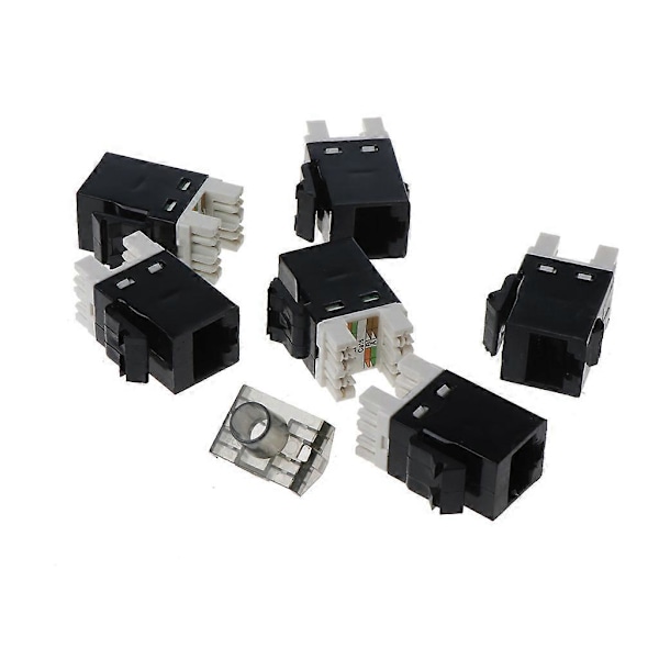 6 Port CAT6 Patch Panel FTP LAN RJ45 Nettverkskabel Adapter Keystone Jack