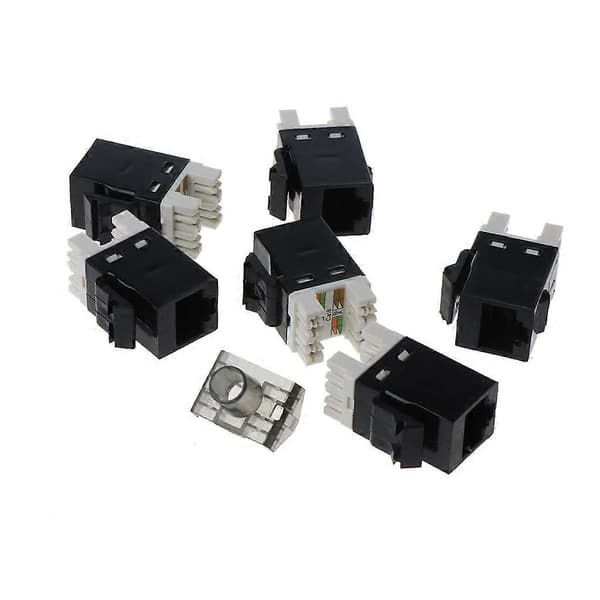 6 Port CAT6 Patch Panel FTP LAN RJ45 Netværkskabel Adapter Keystone Jack