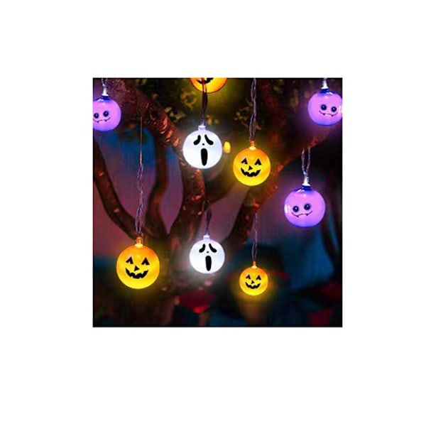 Halloween fladdermuslampor, pumpa fladdermus dekorativa lampor, 20 LED Halloween dekorationslampor, Halloween ljusslingor Style 4