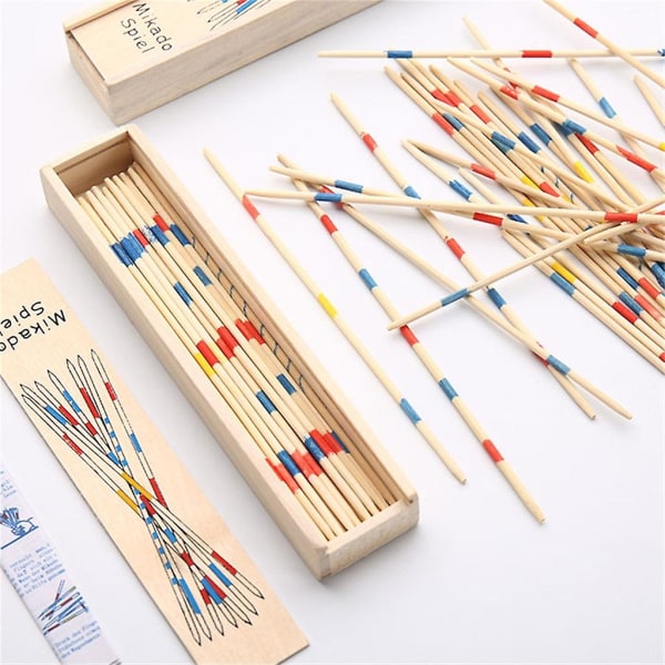 Baby Pedagogisk tre Tradisjonell Mikado Spiel Pick Up Sticks With Box Game