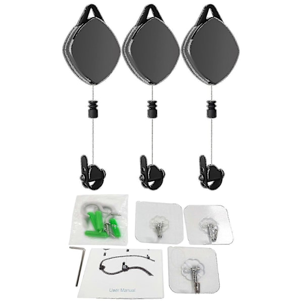 3/6 st Ljudlös VR Kabelhantering Trissa System Kompatibelt -för Htc Vive Rift S Ps Windows-3-