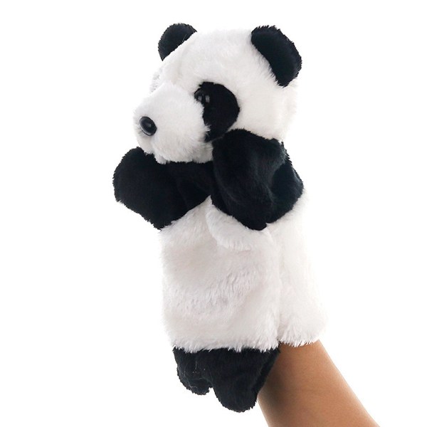 Panda Hånddukke Plys Legetøj Super blød bevægelig arm Rollespil Lad som leg Sød fortællerekvisit Fuzzy Børn Dyrehånddukke Dukke Børn Gaver