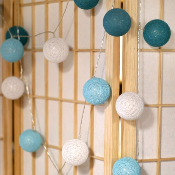 Guirlande Lumineuse Boule Coton - 3.1m 20er Led Chane Lumire-guirlande Lumineuse Portabl