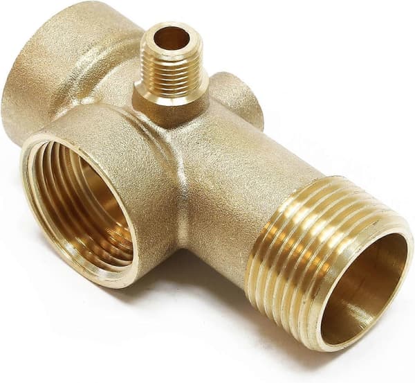 Messingfitting 5-vejs DN25 1 \" DN13 1/4 \" Trykbeholder til blære