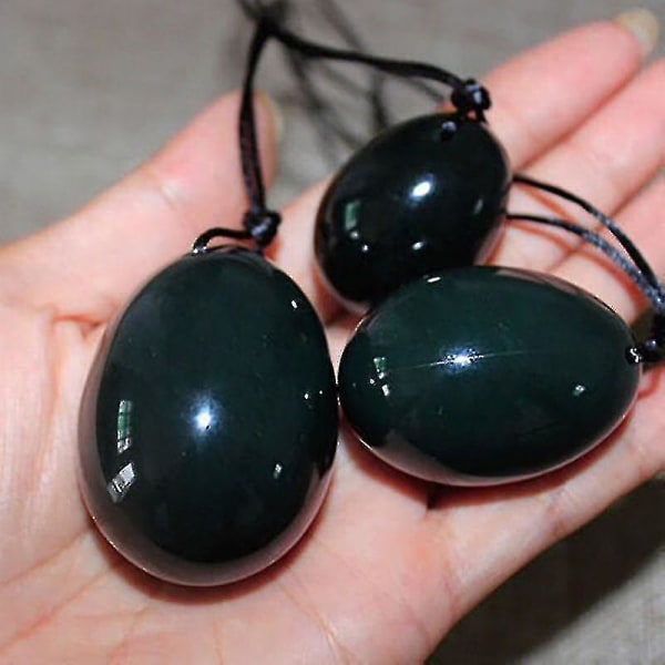 3 stk Nephrite Jade Æg Til Kvinder Kegel Træning Drop Shipping Jade Yoni Æg Sæt Vaginal Muskel Stramning Boret Massage St