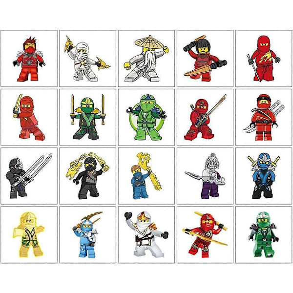 20 Arkkia Ninja Väliaikaisia ​​Tatuointi Tarroja Syntymäpäiväjuhlatarvikkeet Anime Cartoon Vääriä Tatuointi Tarroja Juhlaherkkuja Lapsille Pojille Tytöille