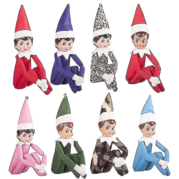 Christmas Novelty Plysj Doll Toy Elf Boy Girl Figurine On Christmas Gift Shelf_y -ys