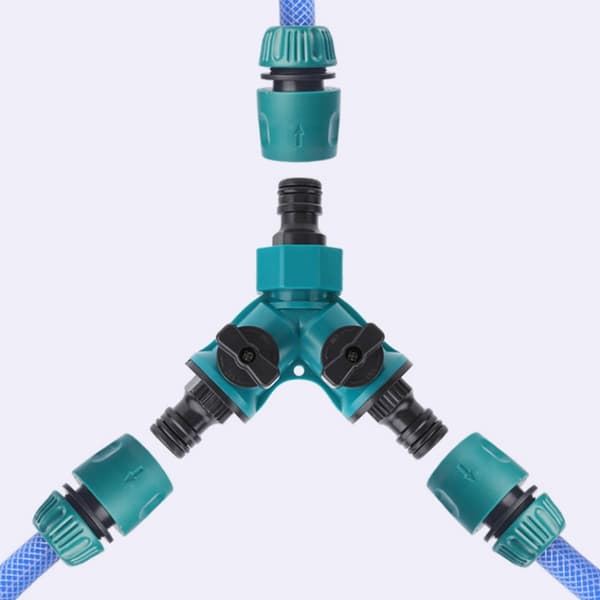 Premium Slange Y-kobling - 2-vejs Vandhaneadapter Ventilforbindelse