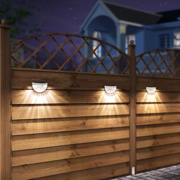 2-pack solcellsstolpar lampor väggmonterade dekorativa däcklampor