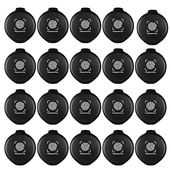 20 stk. Fingeraftryk Fingeraftryk Blækpude Mini Sort Stempel Blækpude Notar Forsyninger Identifikation Sikkerhed ID Fingeraftryk