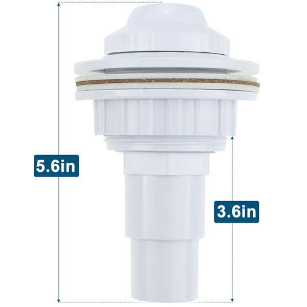 Passer til Hayward SP1023 1-1/2 tommer FIP overjordisk pool komplet returdyse fitting - 1 stk