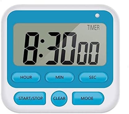 Køkken timer lærings nedtælling, LCD digital blå