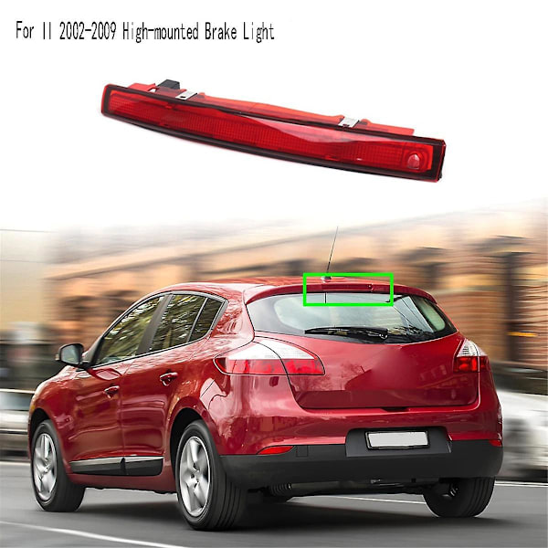 LED-takavalot, takana kolmas jarruvalo, korvaa takana kolmannen jarruvalon MK2 Hatchback Grand Scenic II 2002-2009 Punainen