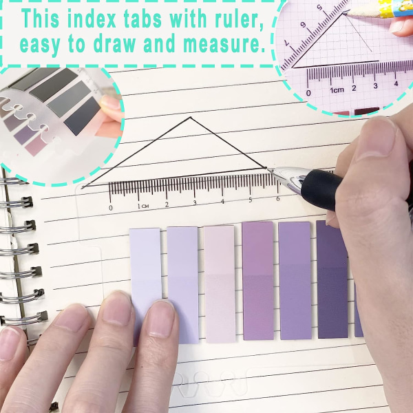 Indexflikar, 40 färgade sidmarkörer 800 färgade skrivbara flikar,
