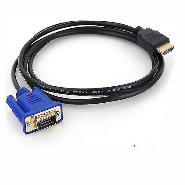 HDMI til VGA Adapterkabel VGA til HDMI Adapter D-sub til HDMI Monitor 15-pin Adapter til HDMI Hann til VGA Hann Kontaktledning Sender Enveis Transmisjon