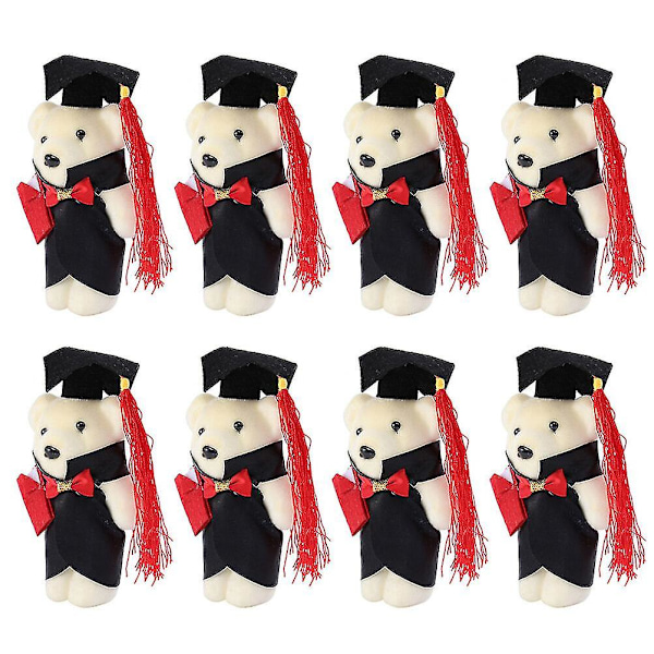 8 st examensbjörnar dockor examensdekorationer stående examensbjörnar