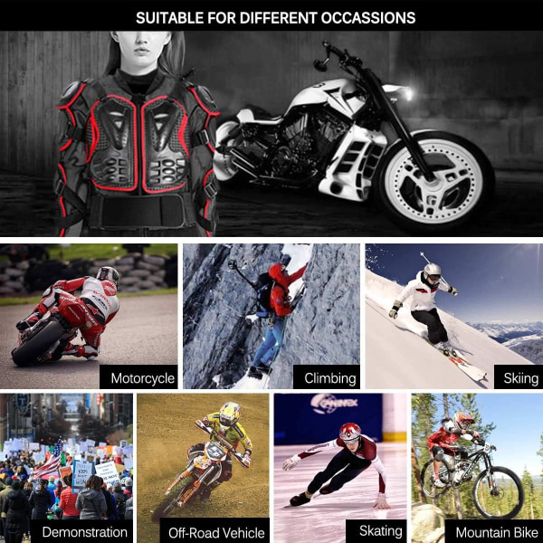 motorsykkel beskyttelsesklær helkroppsrustning beskyttelse størrelse S