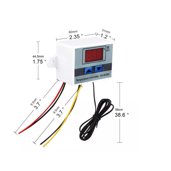 Termostat och temperaturprogrammerare intelligent temperaturkontrollbrytare XH-W3002, 12V 120W