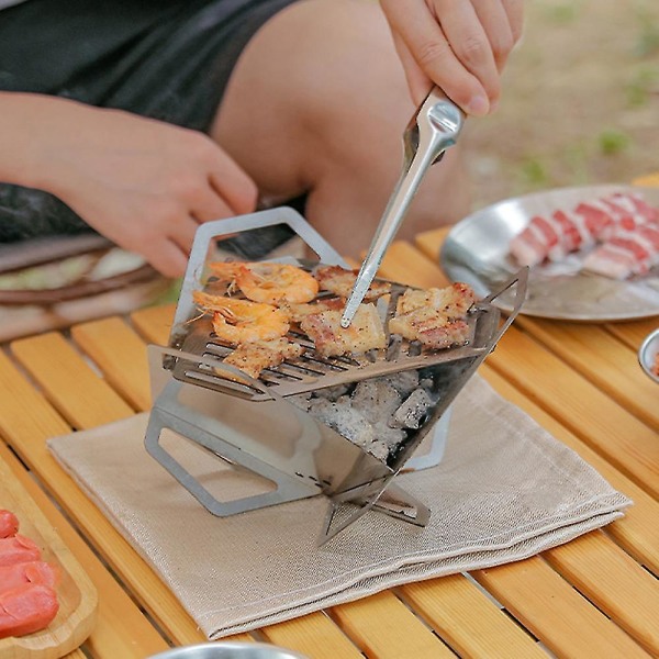 Udendørs BBQ Grill Mini Aftagelig camping trekantet komfur