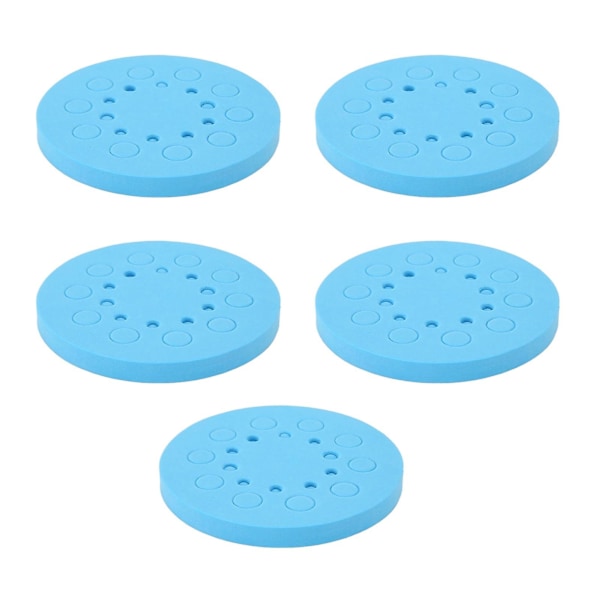 5 stk Runde Skum Reagensglas Stativ Nem Fjernelse Genanvendelig Flydende Centrifuge Rørholder til 0,2 ml 0,5 ml 1,5 ml 2 ml Reagensglas Blå 20 Huller