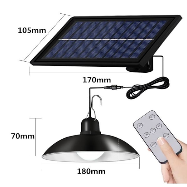 Solcellslampor för utomhusbruk - Dubbelhuvud, 50 W, 5,5 V, 1 st