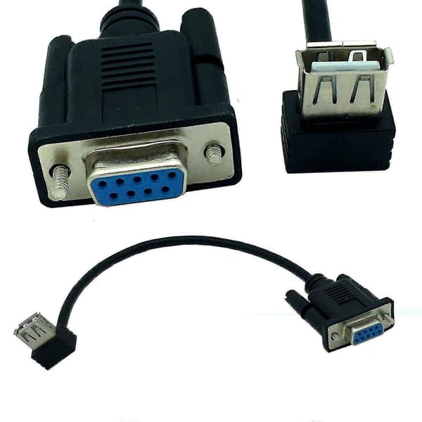 RS232 - USB 2.0 -sovitin DB9 Naaras - USB A Uros PLC Sarjakaapeli 8\"/25cm EU