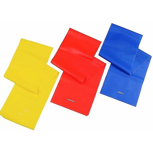 3-pack Träningsband 150 X 15 Cm För Fitness, Rehab, Gymnastik Och Fysioterapi