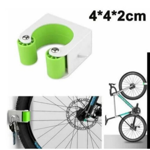 Support de stationnement vélo boucle de stationnement VTT enkel famille virkad väggmålning equipement d'équitation-4*4*2cm, vert, 2 stycken