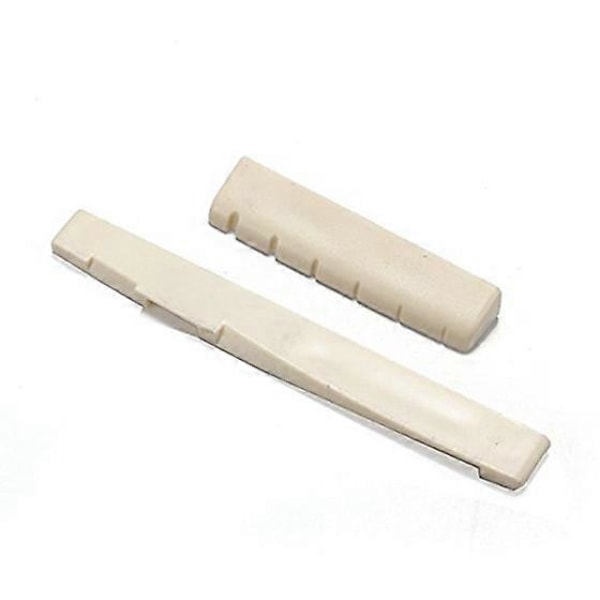 6 Gitarrstallpinnar + sadel + stallben Ben / Ben Akustisk Gitarr vit