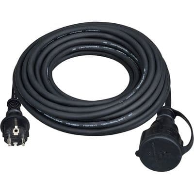 EXF1016RN7251IP-PX Forlængerledning, 3000 W, 230 V, Sort, 10 m