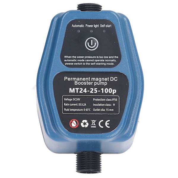 Vannrykksforsterkerpumpe 100W 24V 25L IP56 Intelligent Sensing Automatisk Dusjforsterkerpumpe 100‑240V