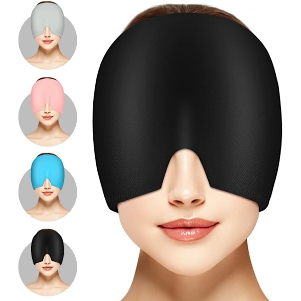 Migræne Gel Cap, 180° Kold Migræne Genanvendelig Hot Pack, Sort Blue