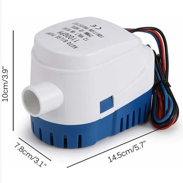 Bilgepump, 12V 1100 GPH