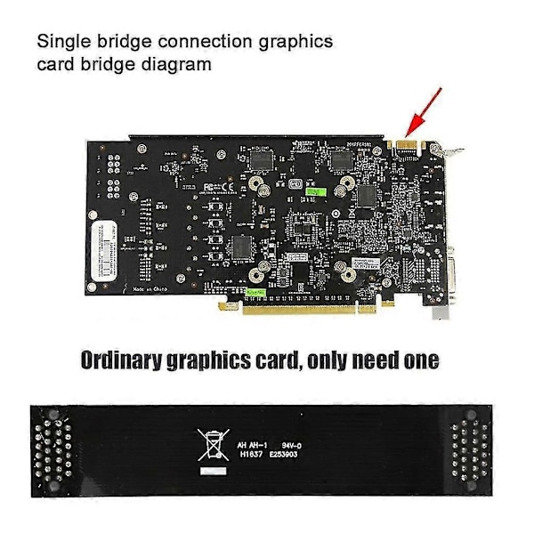 10 cm Fleksibelt SLI Bridge GPU Kabel VGA Interconnect Connector Til Nvidia