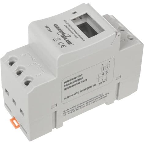 GB104 DIN-skenpanel 16A Digital Timer Max 240 Program