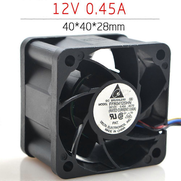 FFB0412SHN 4028 40MM 40X40X28MM Serverfläkt Stor kraftkylfläkt 12V 0.45A Mikro-våldsamt luftflöde F