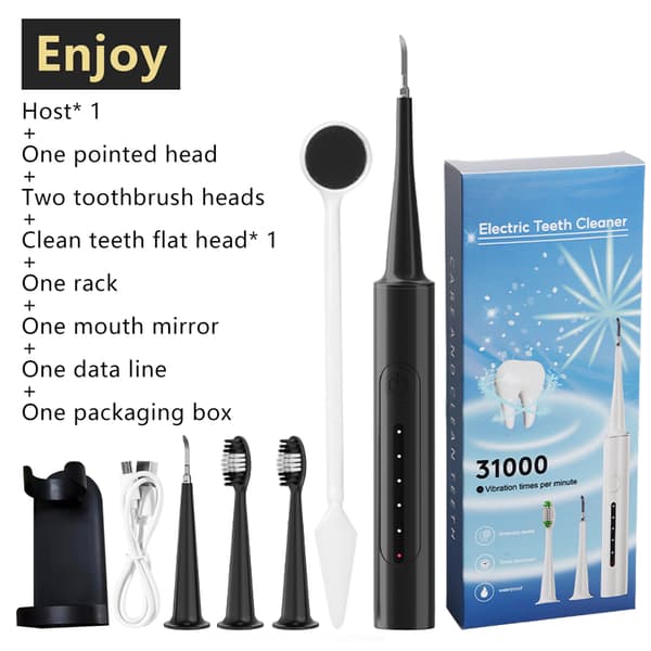 Electric Toothbrush with Wall Mount Black