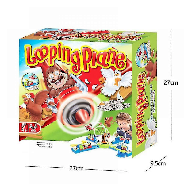 Looping Plane 2-4 Lapselle, Hauska 3D-peli, Lasten Syntymäpäiväpeli, Hauska Juhla- ja Perhepeli, Lapsille ja Aikuisten, 2-4 Pelaajaa